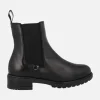 Botines de piel para mujer con adorno de elástico