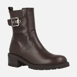 Botines de piel para mujer Wonders con adorno de hebilla