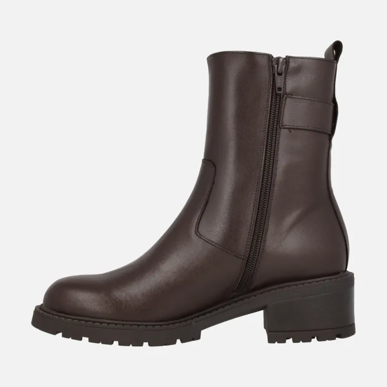Botines de piel para mujer Wonders con adorno de hebilla