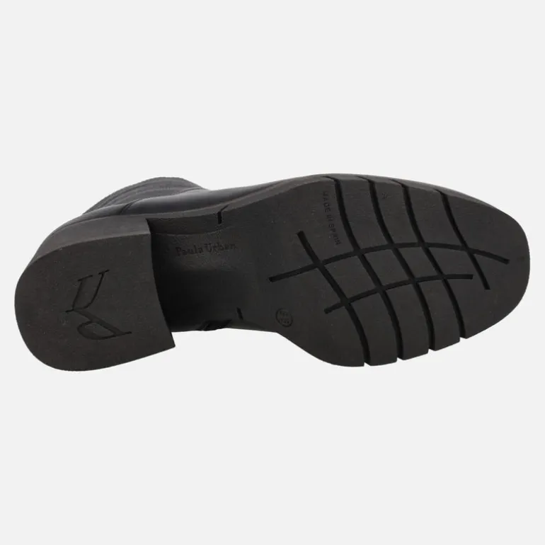 Botines de piel para mujer Paula Urban con tacones de goma