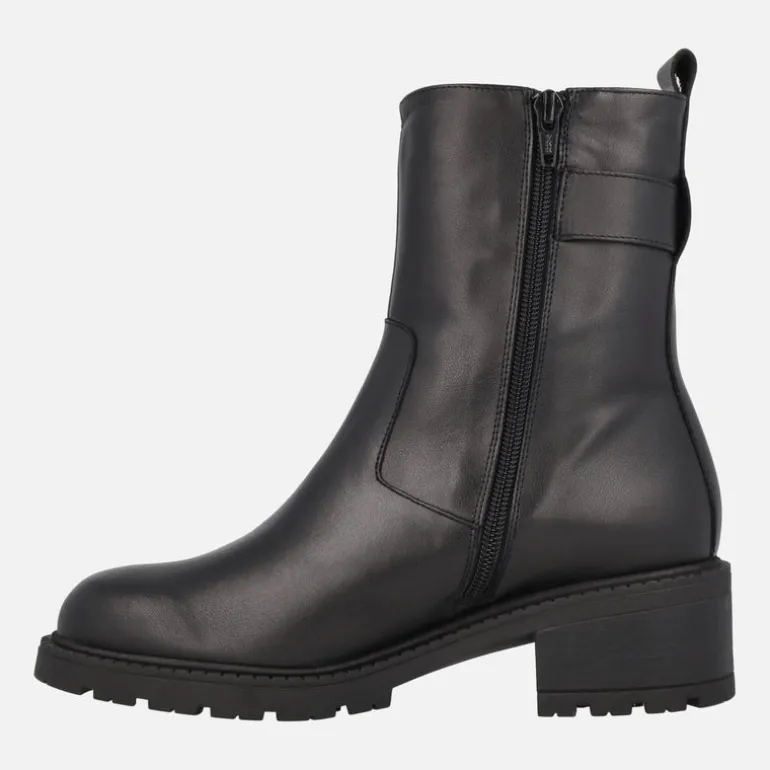 Botines de piel para mujer Wonders con adorno de hebilla