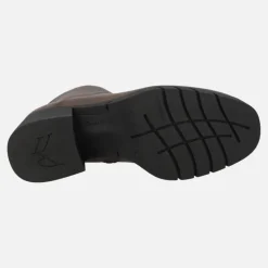 Botines de piel para mujer Paula Urban con tacones de goma