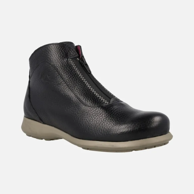 Botines de piel Rural con cremallera central
