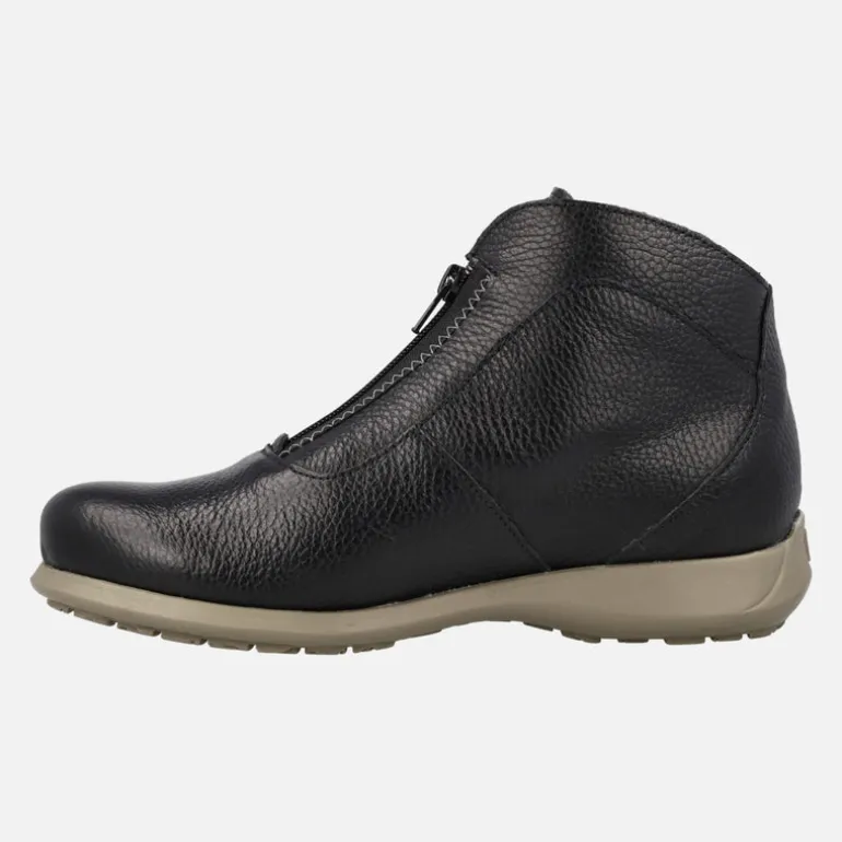 Botines de piel Rural con cremallera central