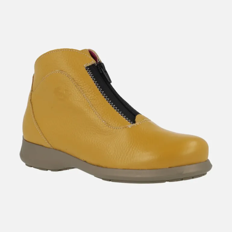 Botines de piel Rural con cremallera central