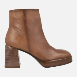 Botines de piel Tokio con tacones anchos y plataforma