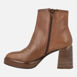 Botines de piel Tokio con tacones anchos y plataforma