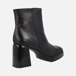 Botines de piel Tokio con tacones anchos y plataforma