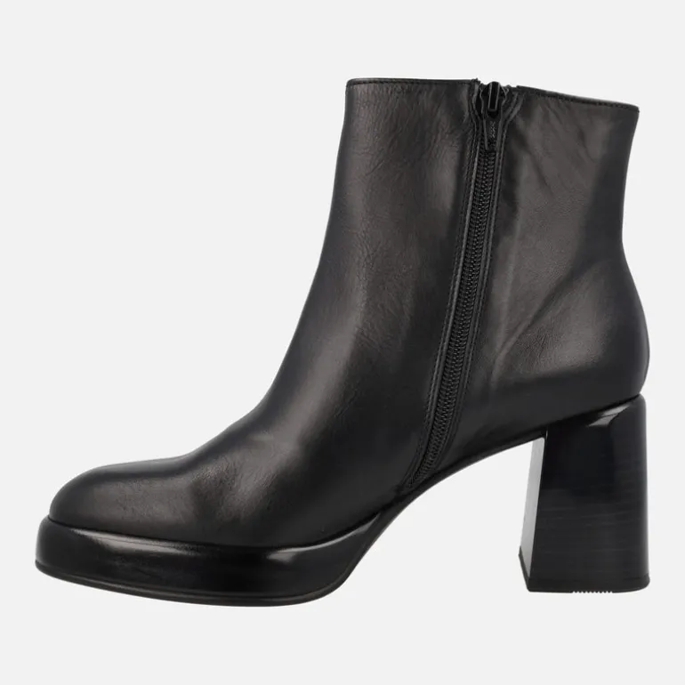 Botines de piel Tokio con tacones anchos y plataforma