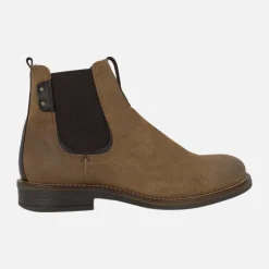 Botines de serraje para hombre estilo chelsea con cremallera