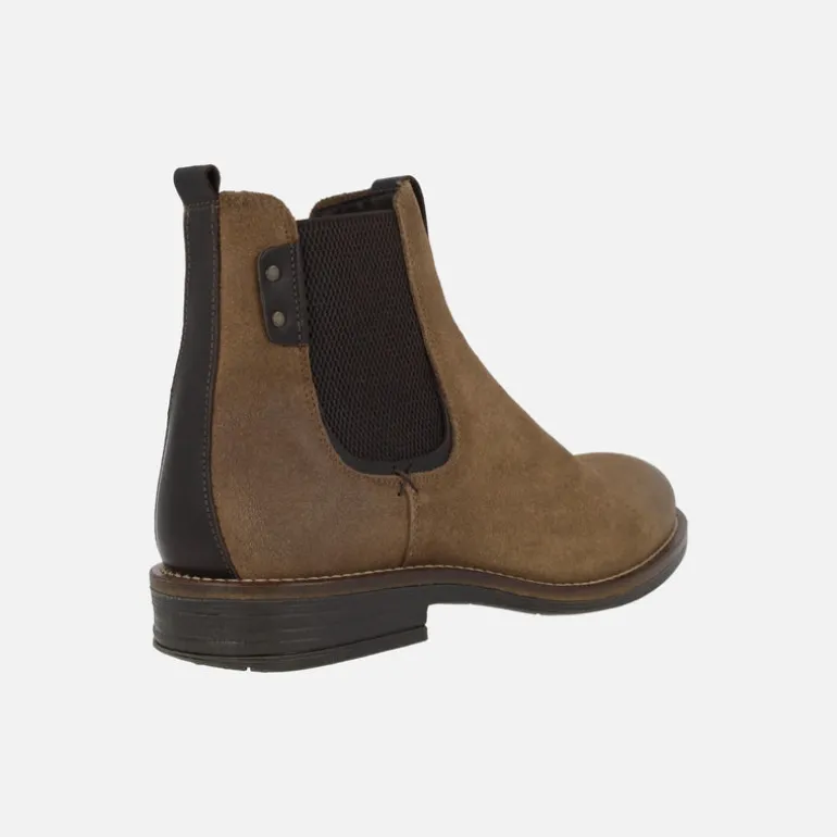 Botines de serraje para hombre estilo chelsea con cremallera