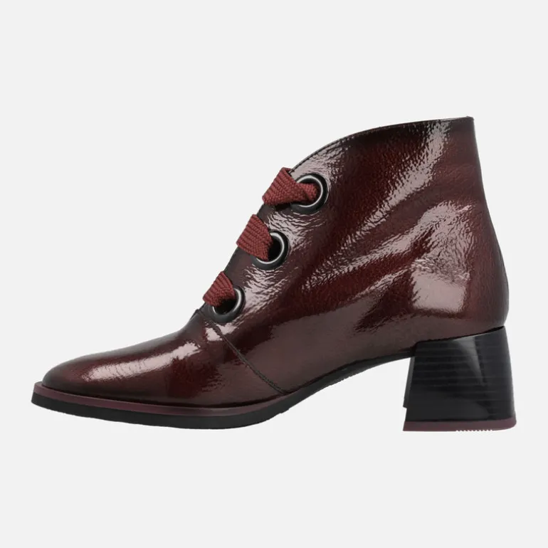 Botines de tacón en charol con cordones Hispanitas Milan