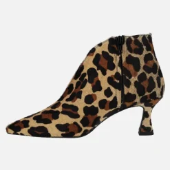 Botines de tacón en pelo animal print leopardo