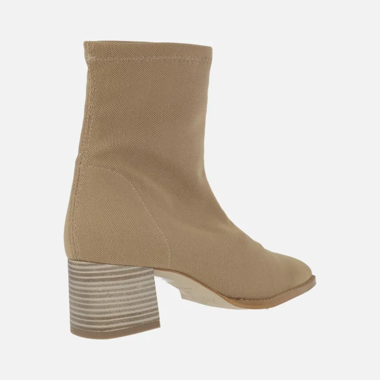 Botines de tacón en tejido licra Miss Elastic