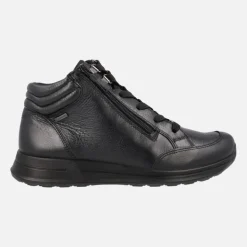 Botines deportivos en piel negra con membrana Gore-tex