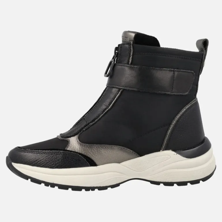 Botines deportivos multi material con cremallera frontal Carmela