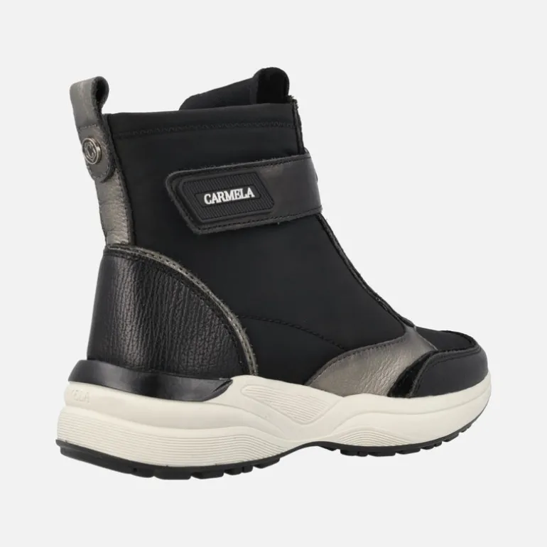 Botines deportivos multi material con cremallera frontal Carmela