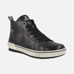 Botines deportivos negros de piel con membrana Remonte-tex
