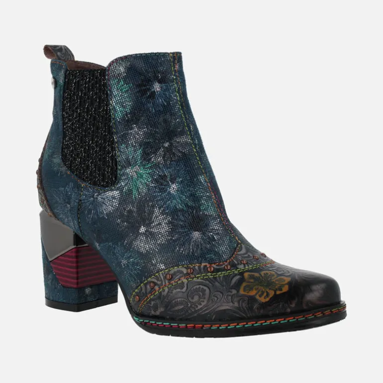 Botines Laura Vita Maevao 05 Bleu en combinado azul