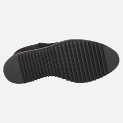 Botines lisos Vanity en serraje negro con cuña interior