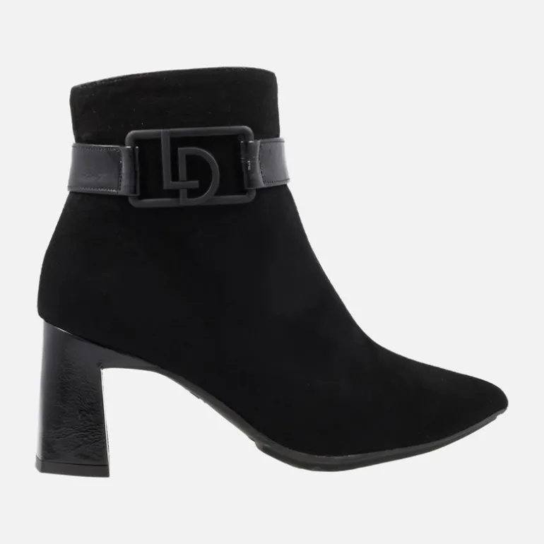 Botines negros de ante con tacón para mujer Lodi Marema