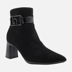 Botines negros de ante con tacón para mujer Lodi Marema