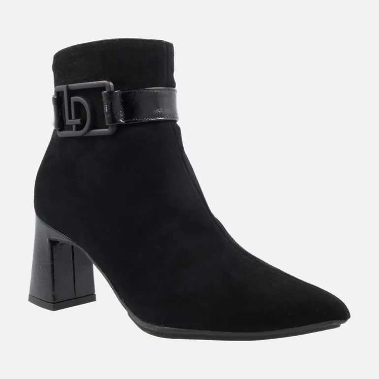 Botines negros de ante con tacón para mujer Lodi Marema