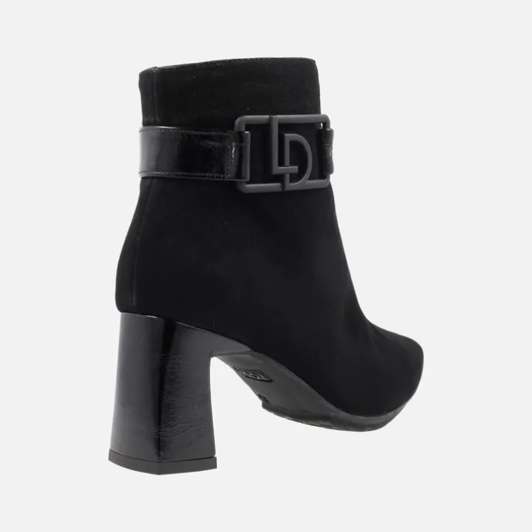 Botines negros de ante con tacón para mujer Lodi Marema