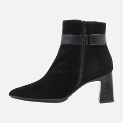 Botines negros de ante con tacón para mujer Lodi Marema