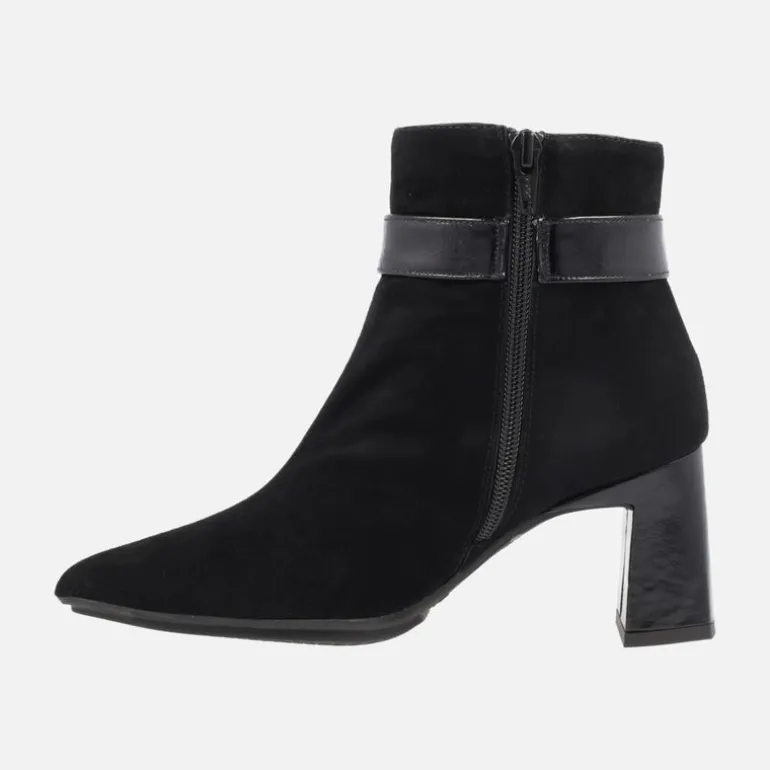 Botines negros de ante con tacón para mujer Lodi Marema