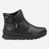 Botines negros de piel con cremallera exterior y sistema Waterproof