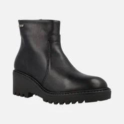 Botines negros de piel con membrana impermeable TE-POR