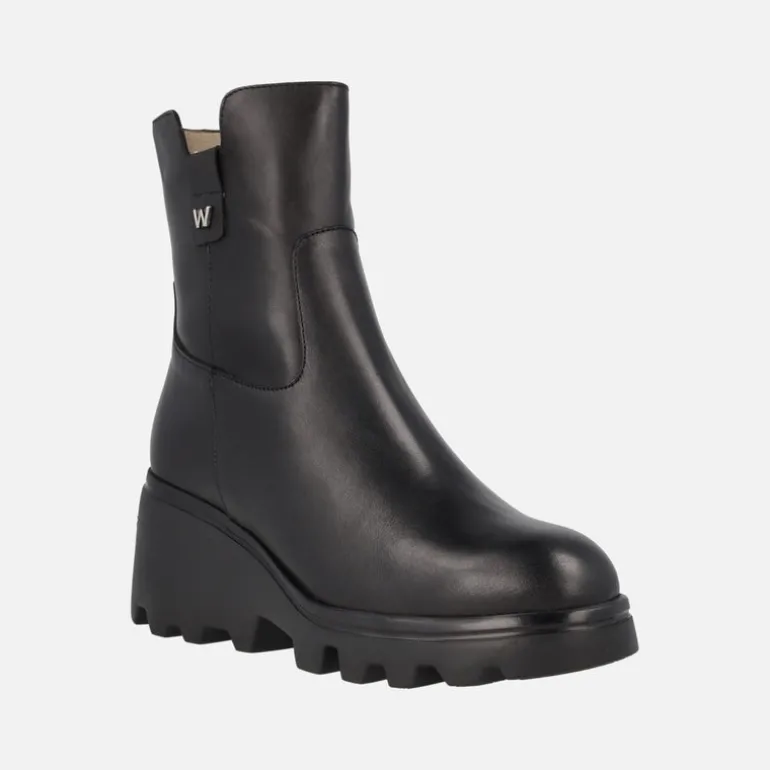 Botines negros de piel con membrana impermeable WONDERDRY