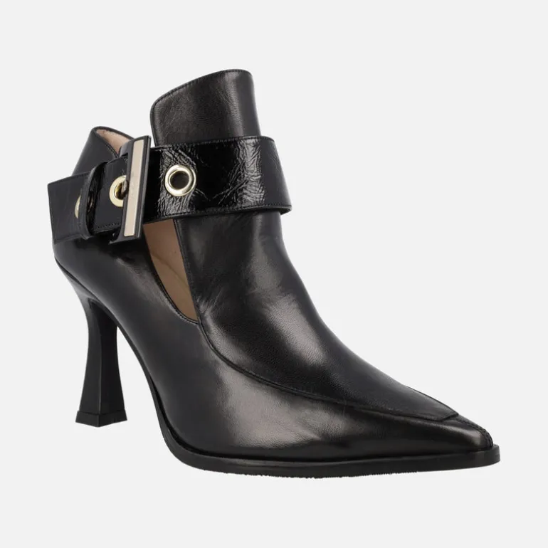 Botines negros de piel con hebilla para mujer Lodi Mabil
