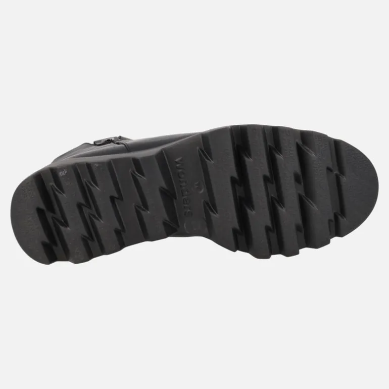 Botines negros de piel con membrana impermeable WONDERDRY