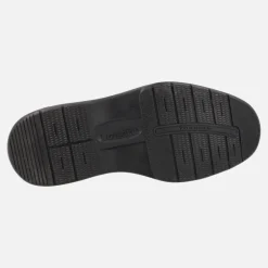 Botines negros de piel con cordones para hombre