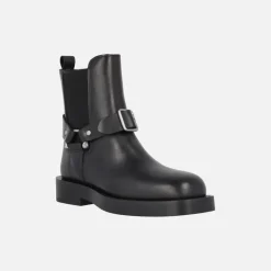 Botines negros de piel Eloise con hebilla frontal