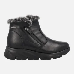 Botines negros de piel Waterprrof con cremallera lateral