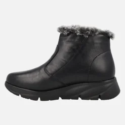 Botines negros de piel Waterprrof con cremallera lateral
