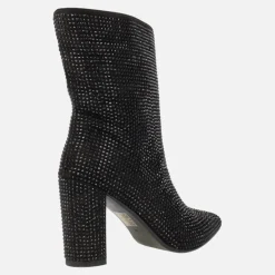 Botines negros de tacón alto cubiertos de strass Handre
