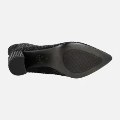 Botines negros de tacón alto cubiertos de strass Handre