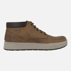 Botines para hombre en piel engrasada marrón con membrana Gore-tex