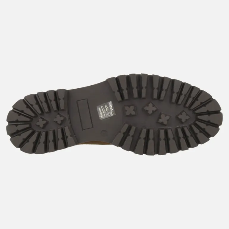 Botines para hombre estilo chelsea en serraje color cuero