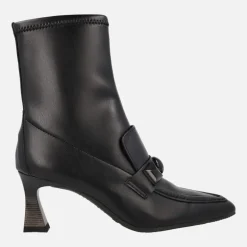 Botines strech negros con caña elástica y adorno