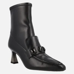 Botines strech negros con caña elástica y adorno