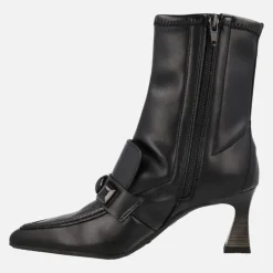Botines strech negros con caña elástica y adorno
