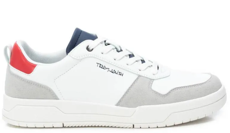 Deportivas blancas de cordones para hombre