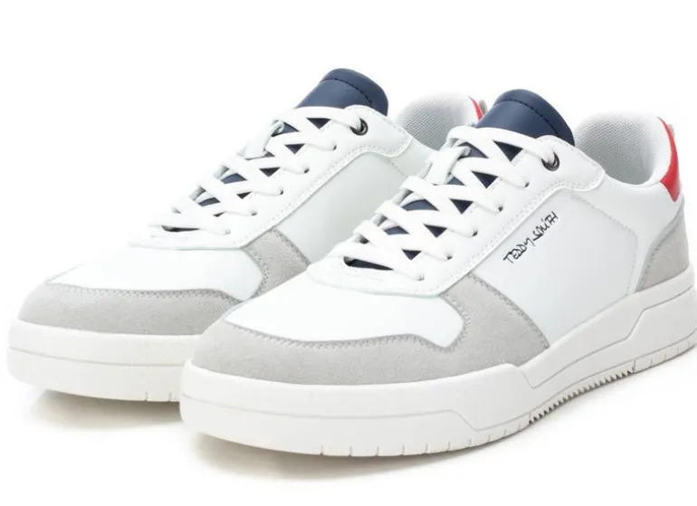 Deportivas blancas de cordones para hombre