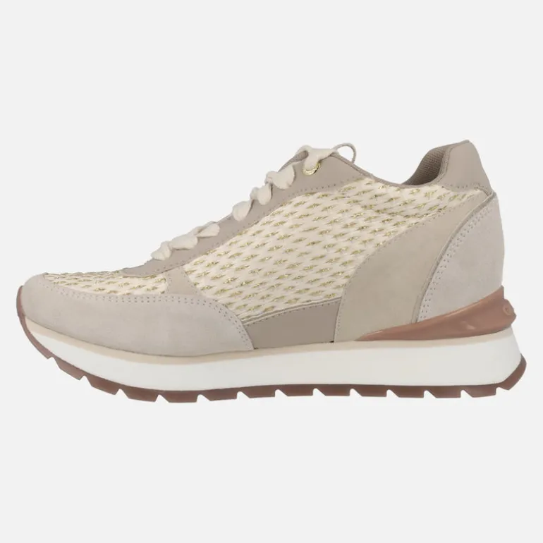 Deportivas con cuña interior Hekal en acabado rafia
