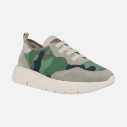 Deportivas Concordia en tejido camuflaje verde